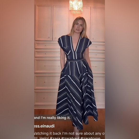 🔥🔥Zara limited edition Godet stripe dress - Picture 10 of 10